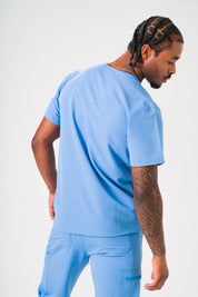 Liam Scrub Top - Ceil Blue