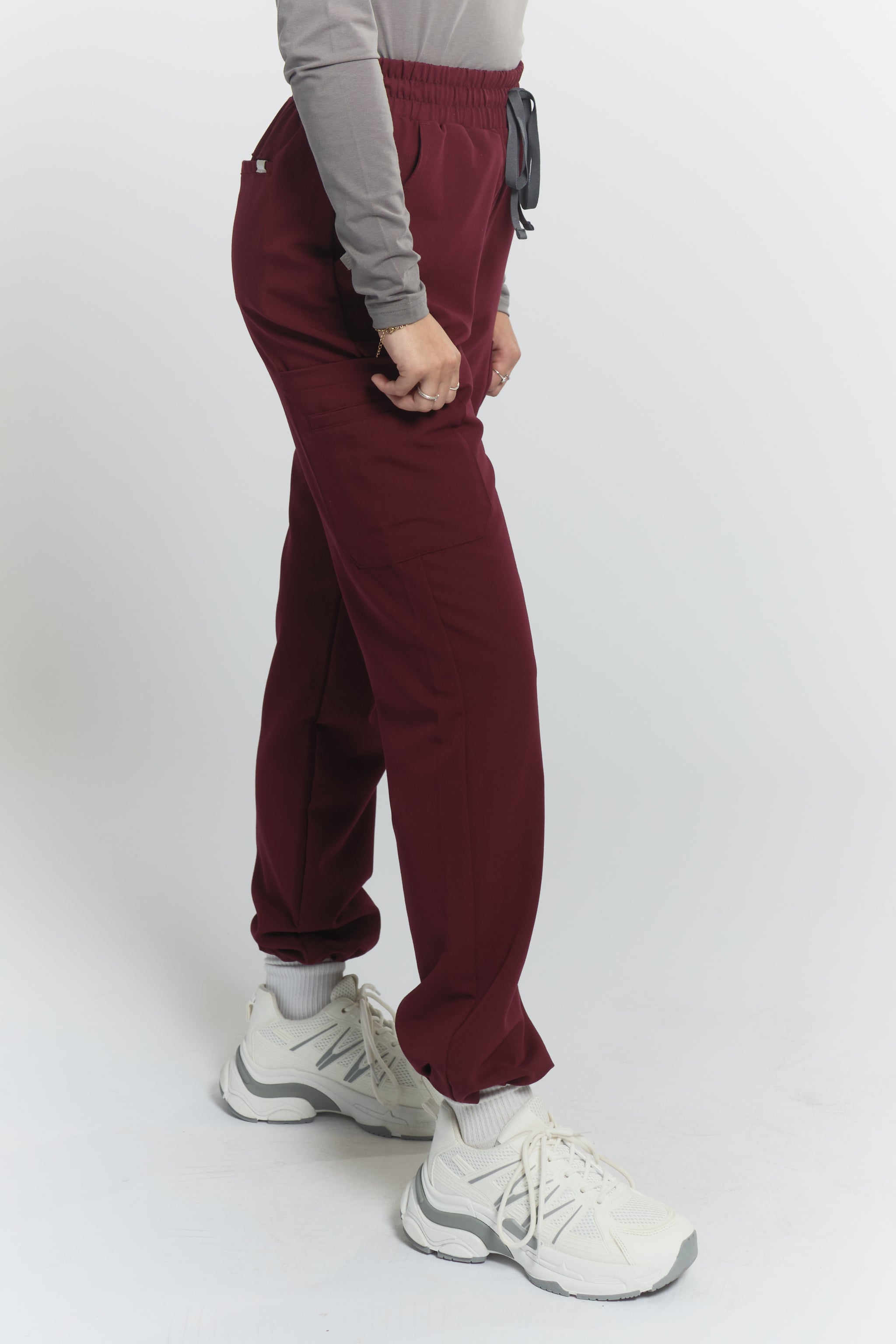 Pantalon de gommage coupe droite Lulu - Bourgogne