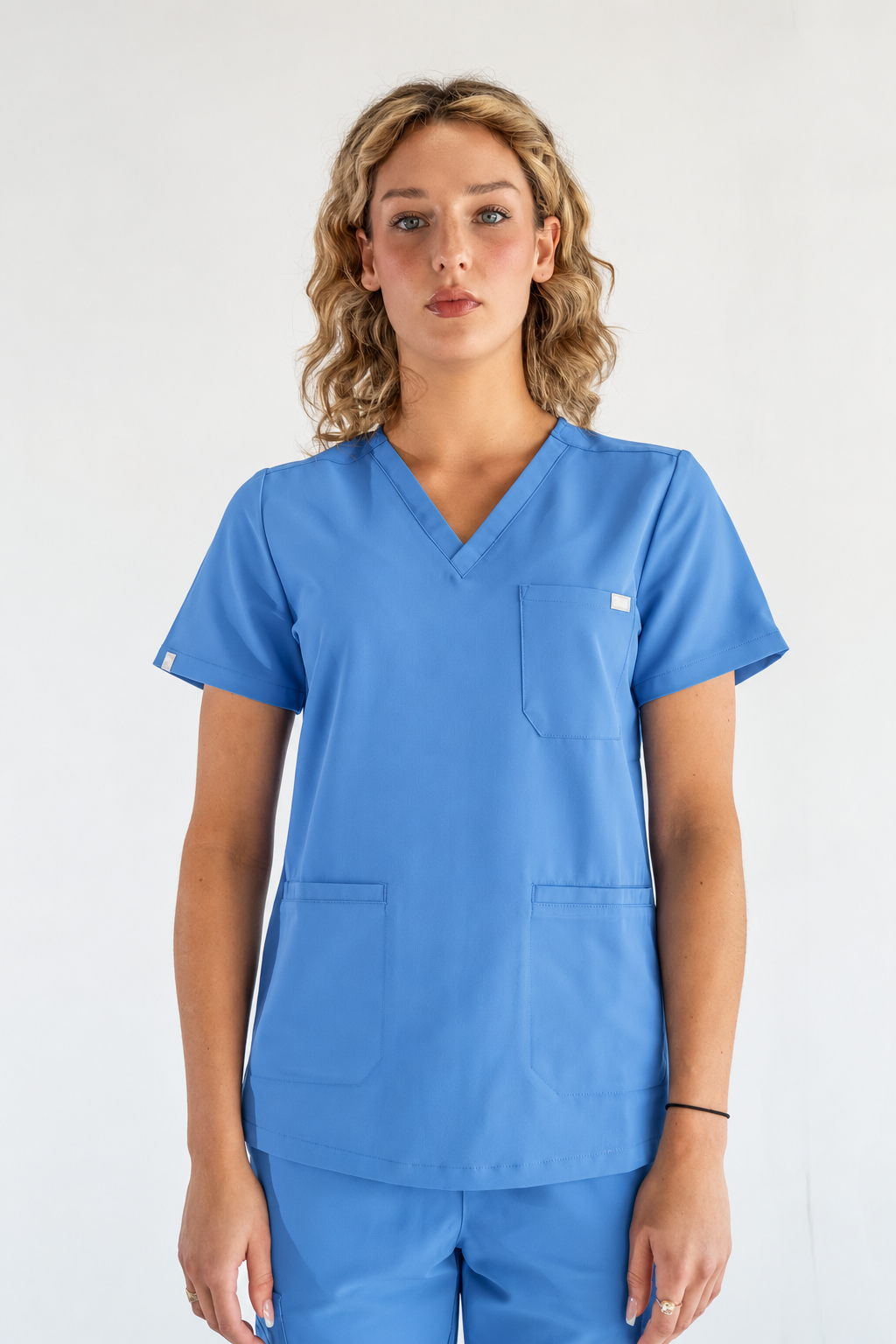 Victoria Scrub Top - Ceil Blue