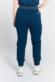 Pantalon de jogging de gommage Elodia - Bleu Abysse