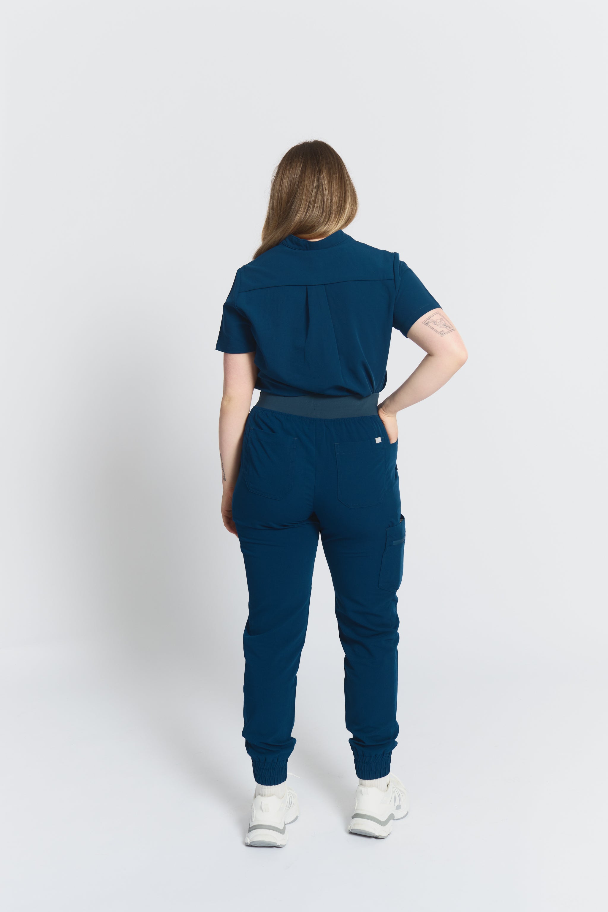 Pantalon de jogging de gommage Elodia - Bleu Abysse
