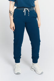 Pantalon de jogging de gommage Elodia - Bleu Abysse
