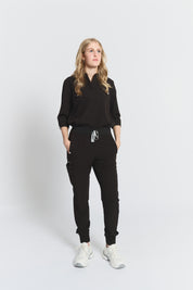 Pantalon de jogging d'uniforme médical Elodia - Noir