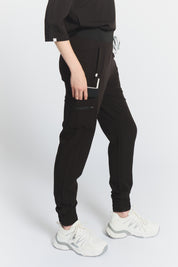 Pantalon de jogging d'uniforme médical Elodia - Noir