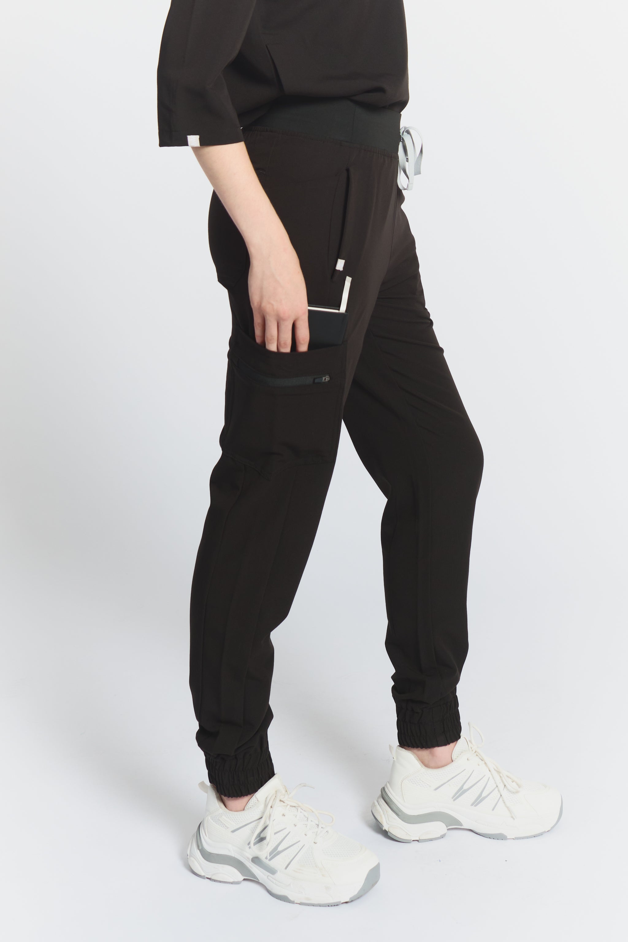 Pantalon de jogging d'uniforme médical Elodia - Noir