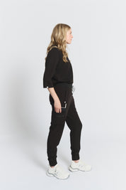 Pantalon de jogging d'uniforme médical Elodia - Noir