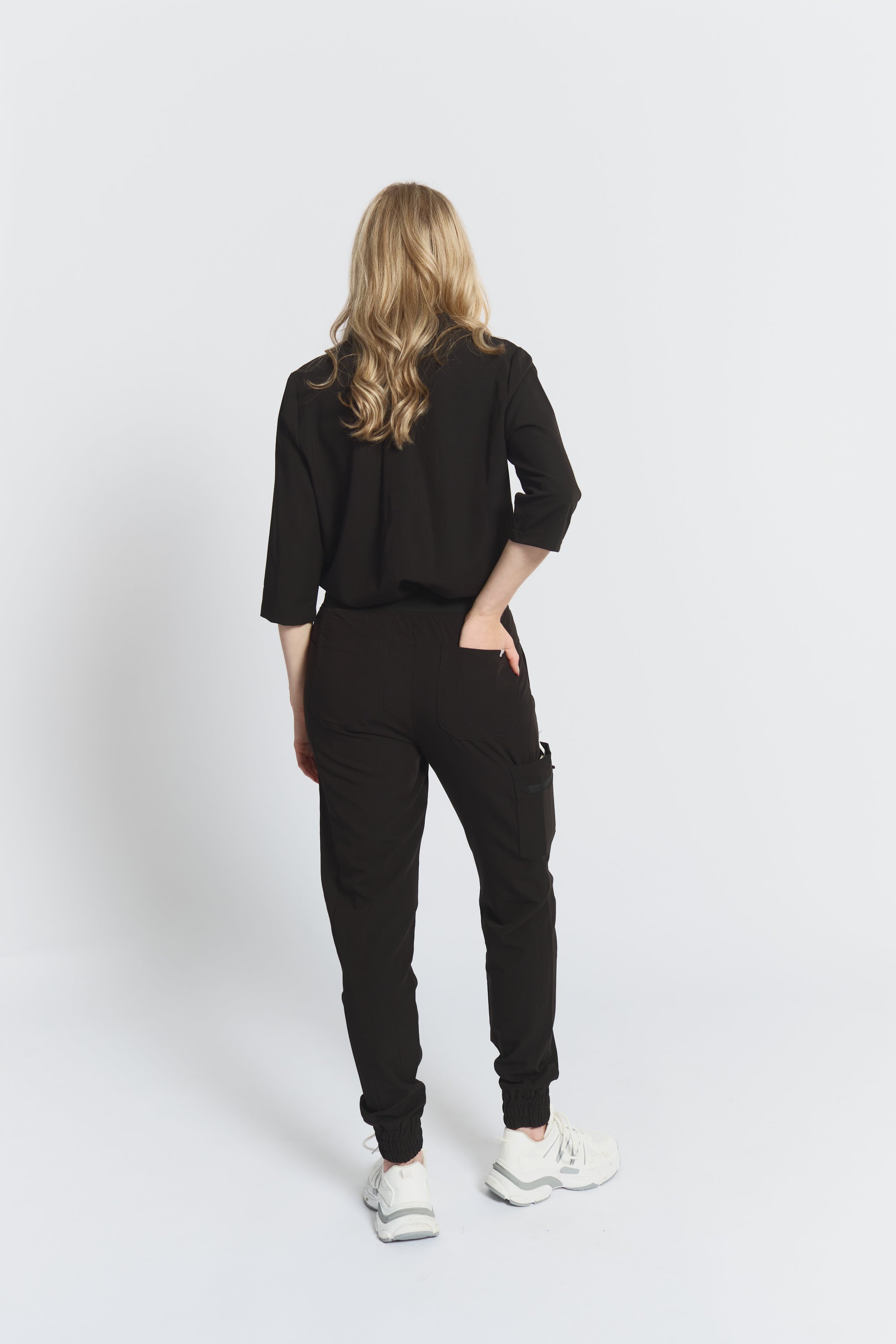 Pantalon de jogging d'uniforme médical Elodia - Noir