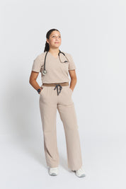 Pantalon de gommage large ACE - Sable