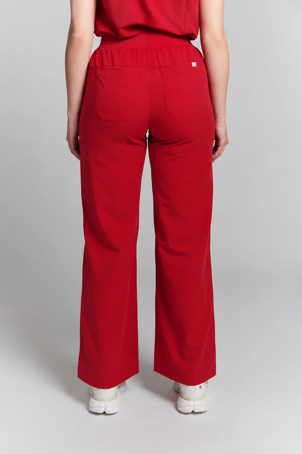 ACE Wide Leg Scrub Pants - Ruby Red
