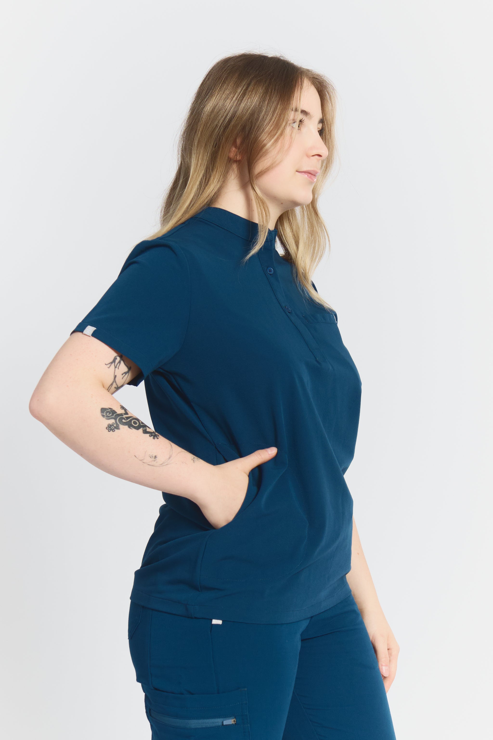 Haut de gommage Gloria - Bleu Abysse