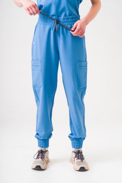 Anastasia Jogger Scrub Pants -  Ceil Blue