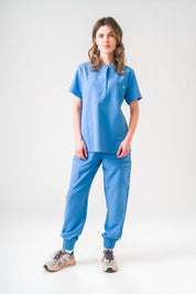 Anastasia Jogger Scrub Pants -  Ceil Blue