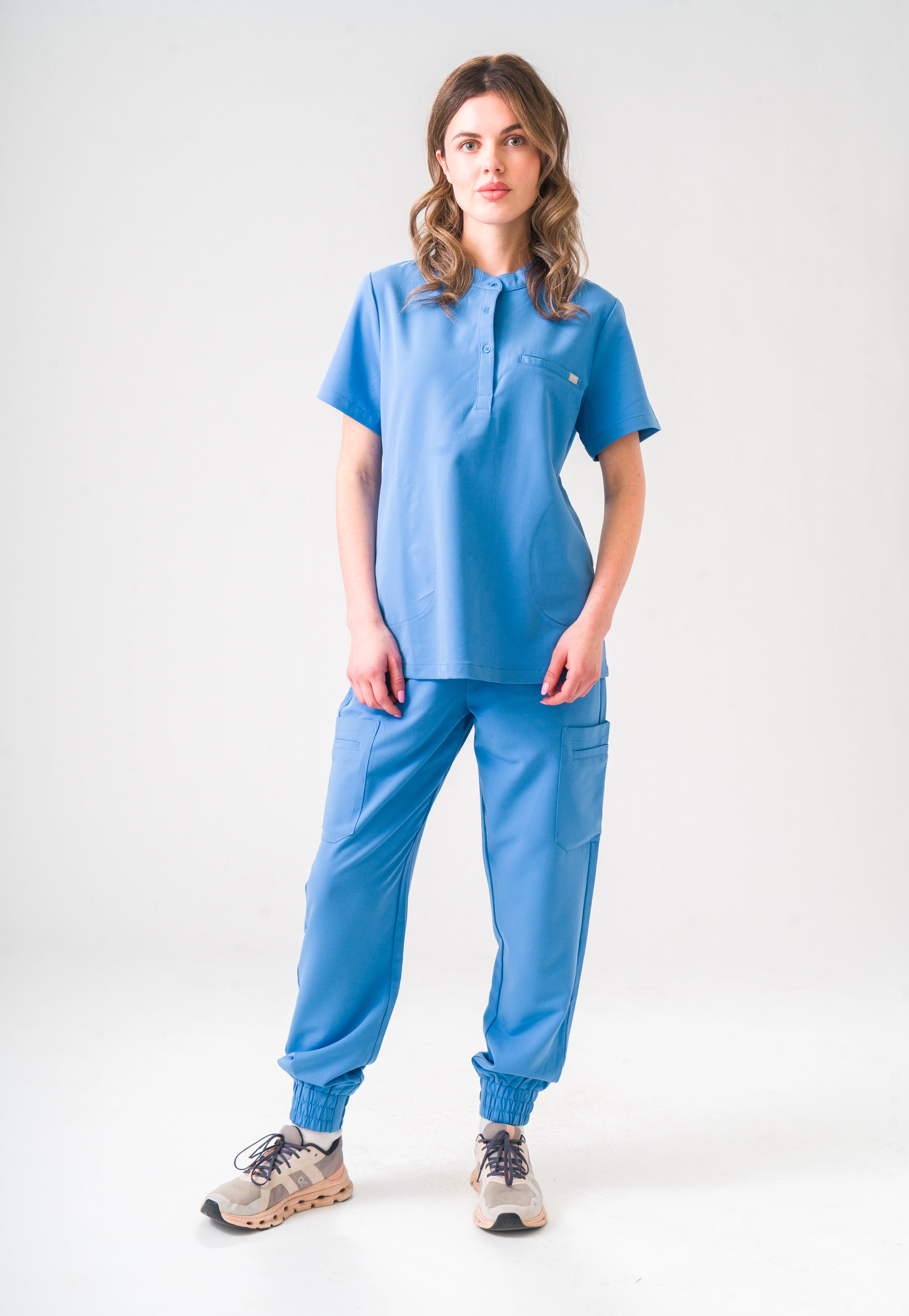 Anastasia Jogger Scrub Pants -  Ceil Blue