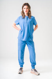 Anastasia Jogger Scrub Pants -  Ceil Blue