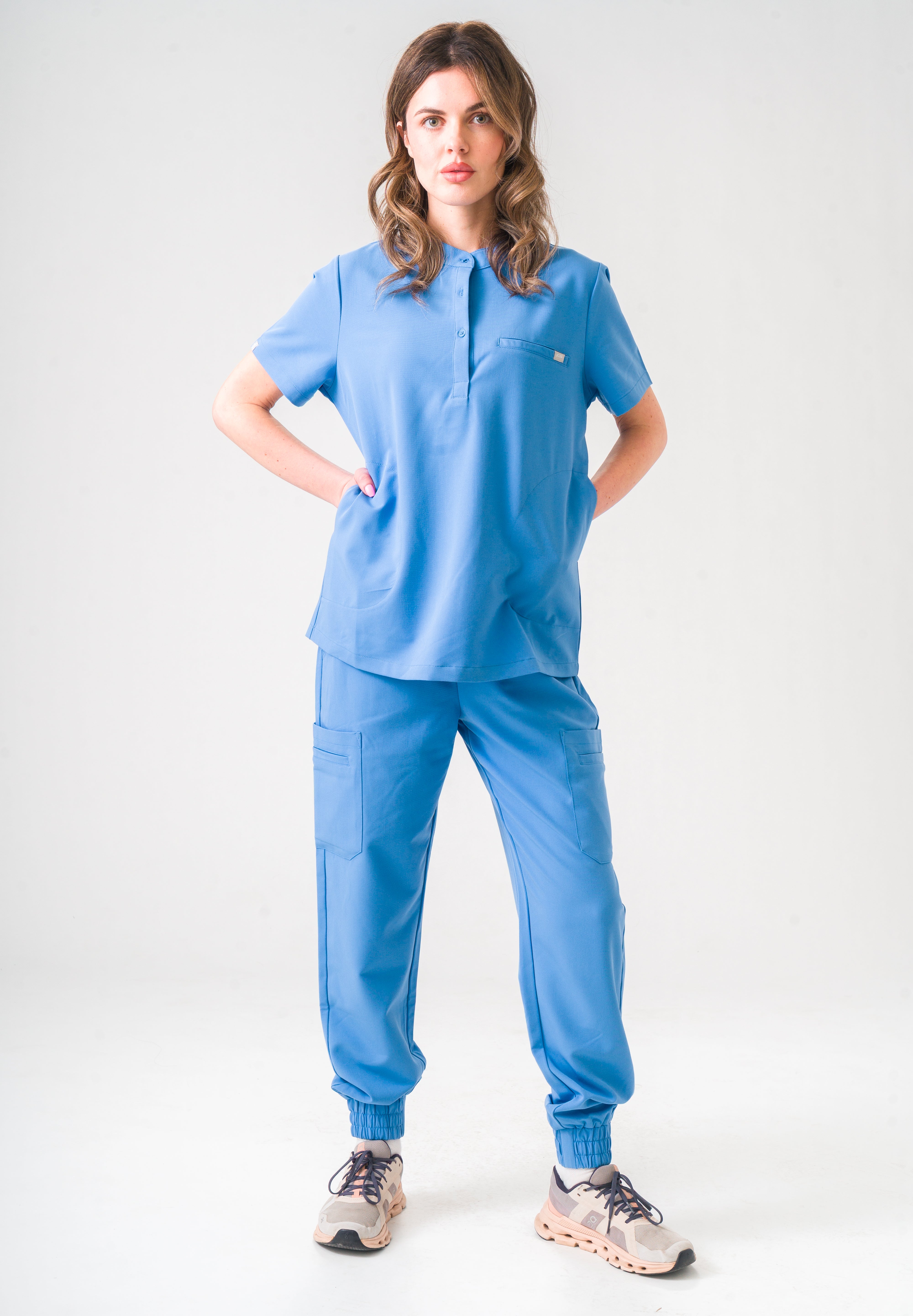Anastasia Jogger Scrub Pants -  Ceil Blue