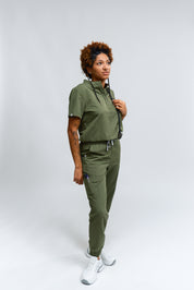 Haut d'uniforme médical Gloria - Vert mousse