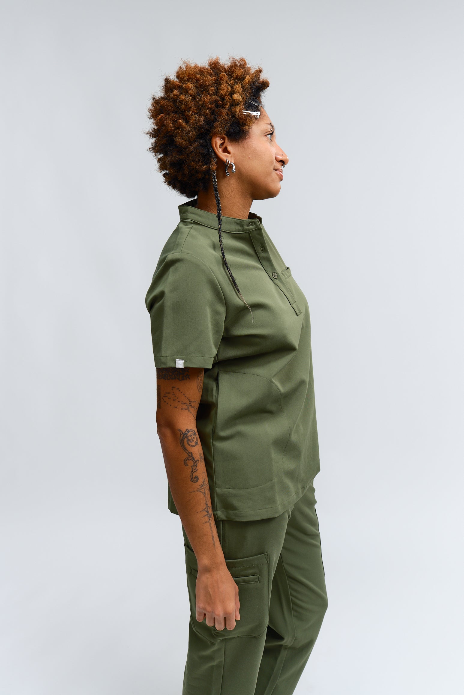 Haut d'uniforme médical Gloria - Vert mousse