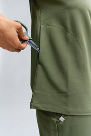 Haut d'uniforme médical Gloria - Vert mousse