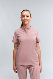 Gloria Scrub Top - Rosewood