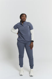 Gloria Scrub Top - Stormy Grey