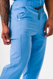 Pantalon de jogging Kian Scrub - Bleu Ceil