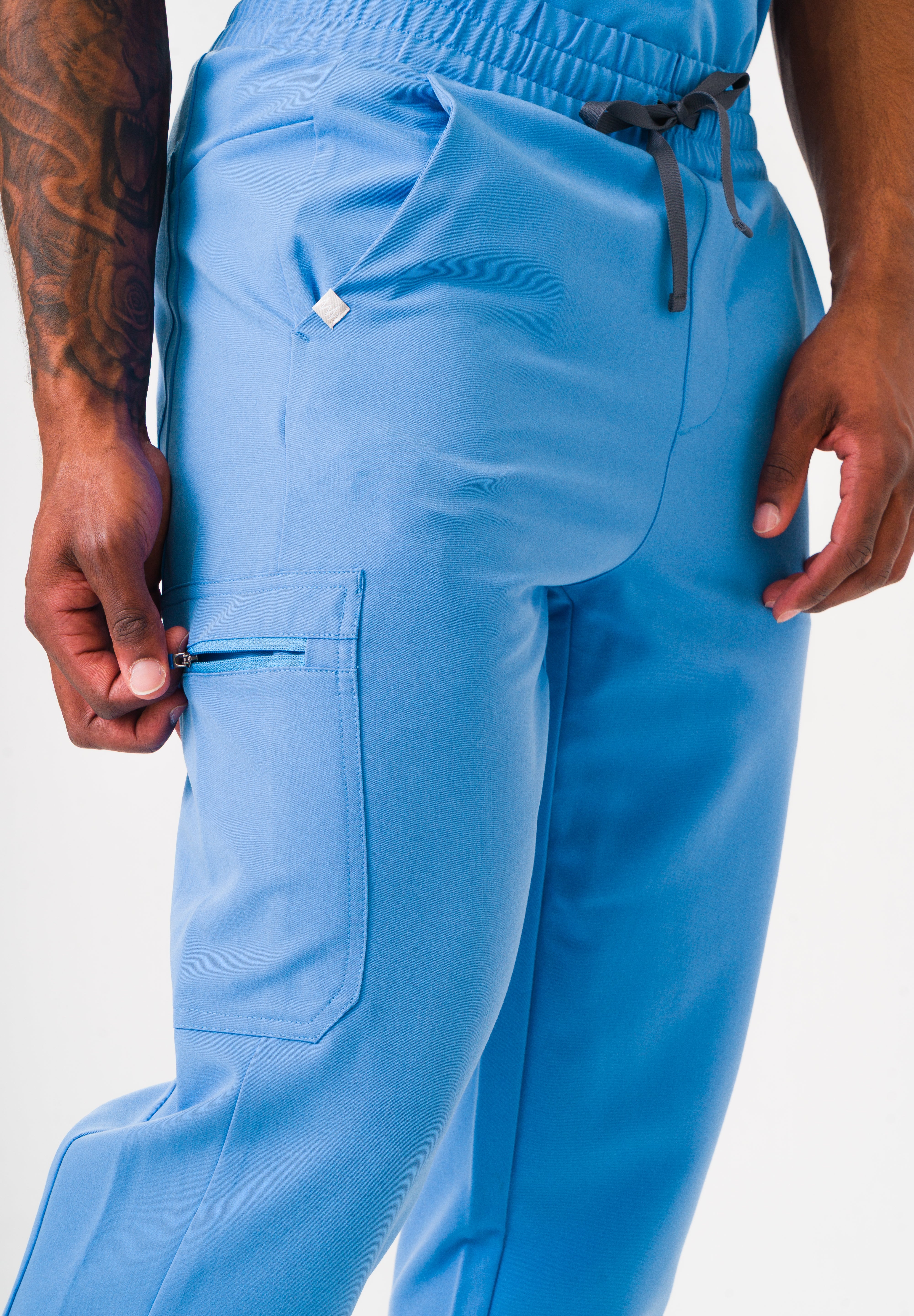 Pantalon de jogging Kian Scrub - Bleu Ceil