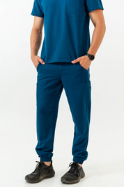Kian Jogger Scrub Pants - Abyss Blue