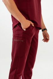 Pantalon de jogging de gommage Kian - Bordeaux