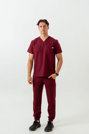 Pantalon de jogging de gommage Kian - Bordeaux