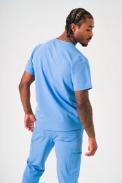 Liam Scrub Top - Ceil Blue