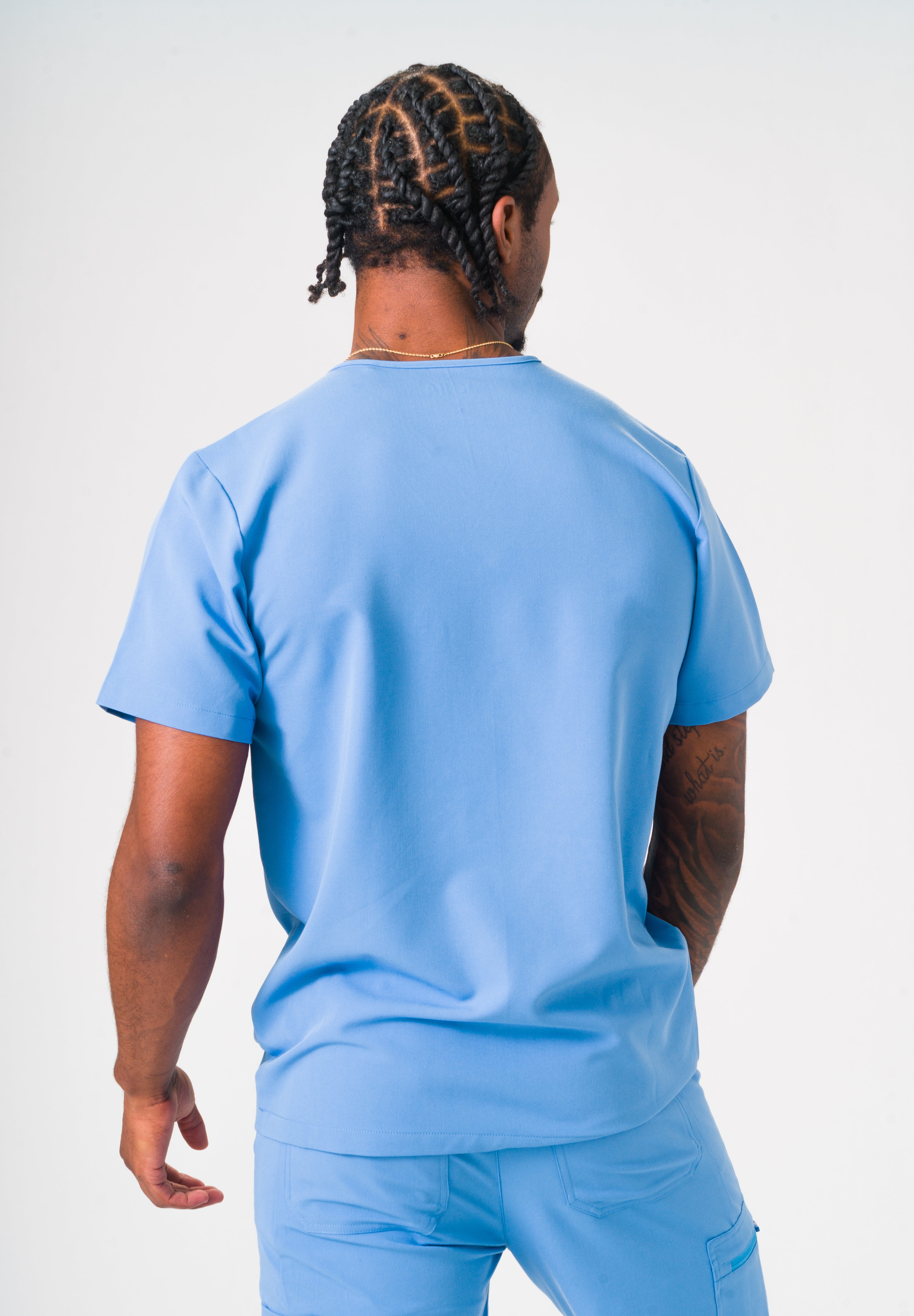 Liam Scrub Top - Ceil Blue