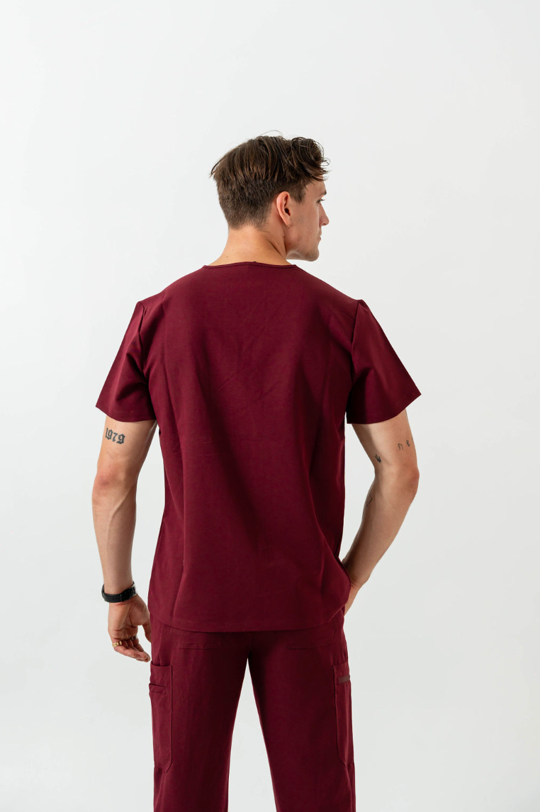Haut de pyjama médical Liam - Bourgogne