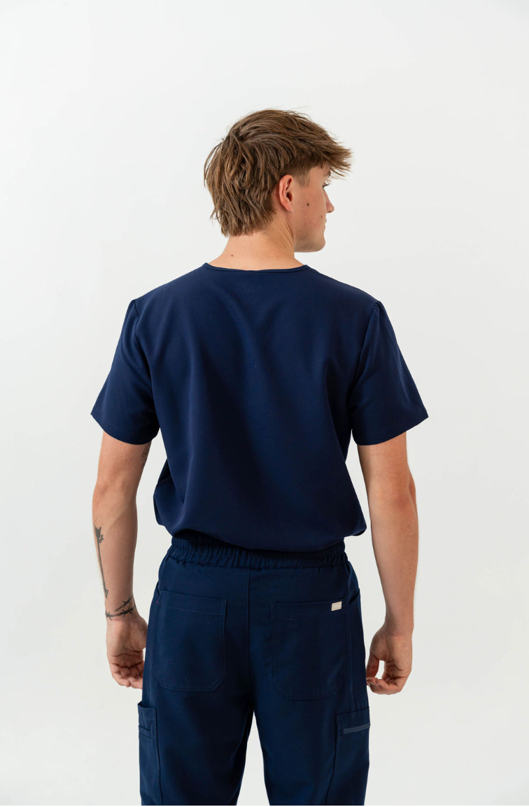Liam Scrub Top - Navy