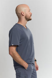Liam Scrub Top - Stormy Grey
