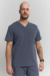 Liam Scrub Top - Stormy Grey