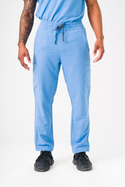 Luca Straight Scrub Pants - Ceil Blue