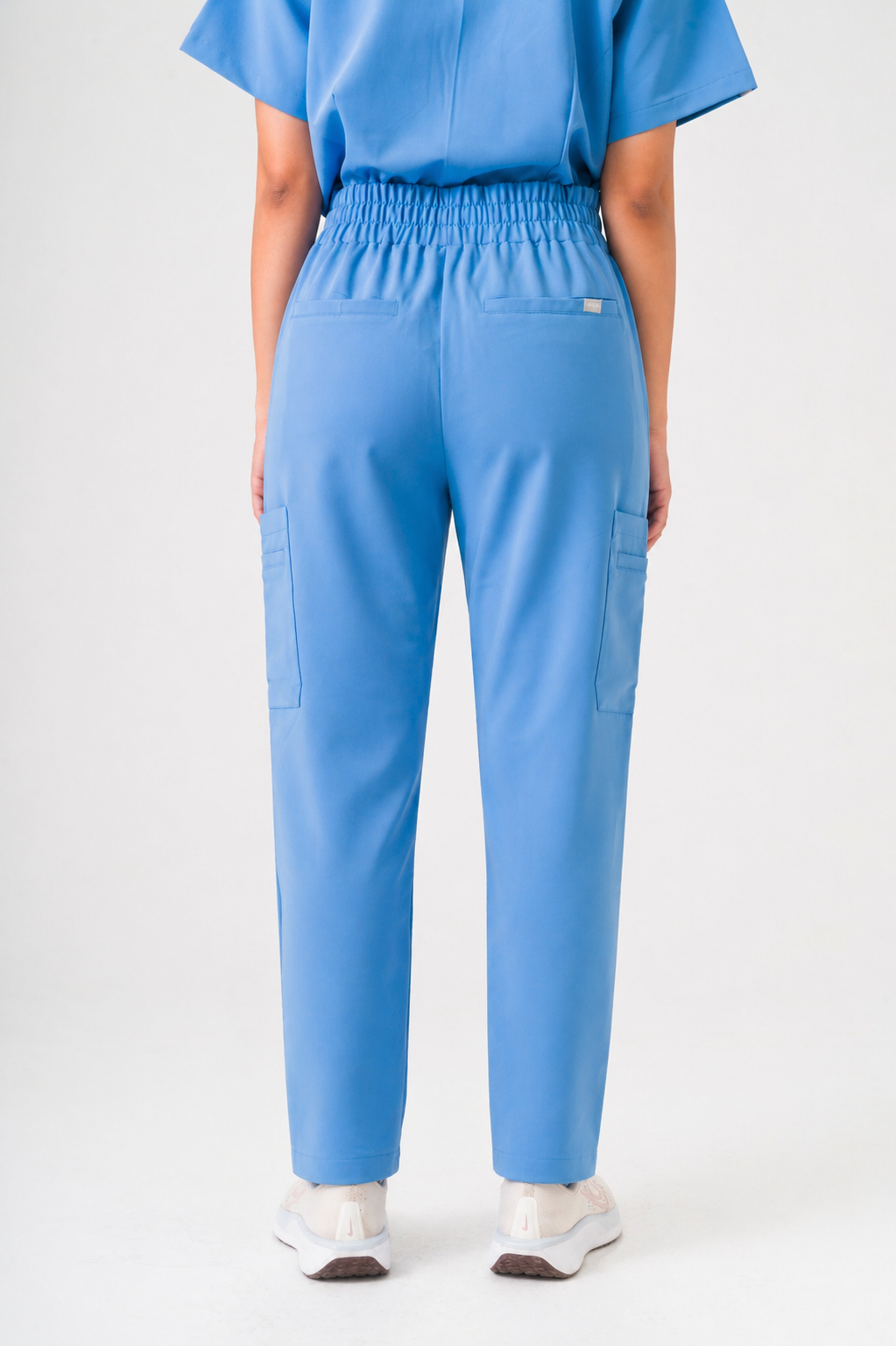 Lulu Straight Leg Scrub Pants - Ceil Blue