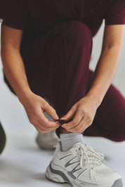 Pantalon de gommage coupe droite Lulu - Bourgogne