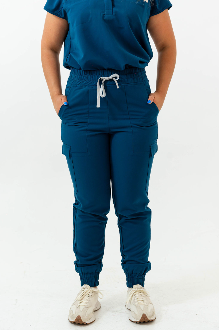 Pantalon de survêtement/scrub Lydia - Bleu Abysse