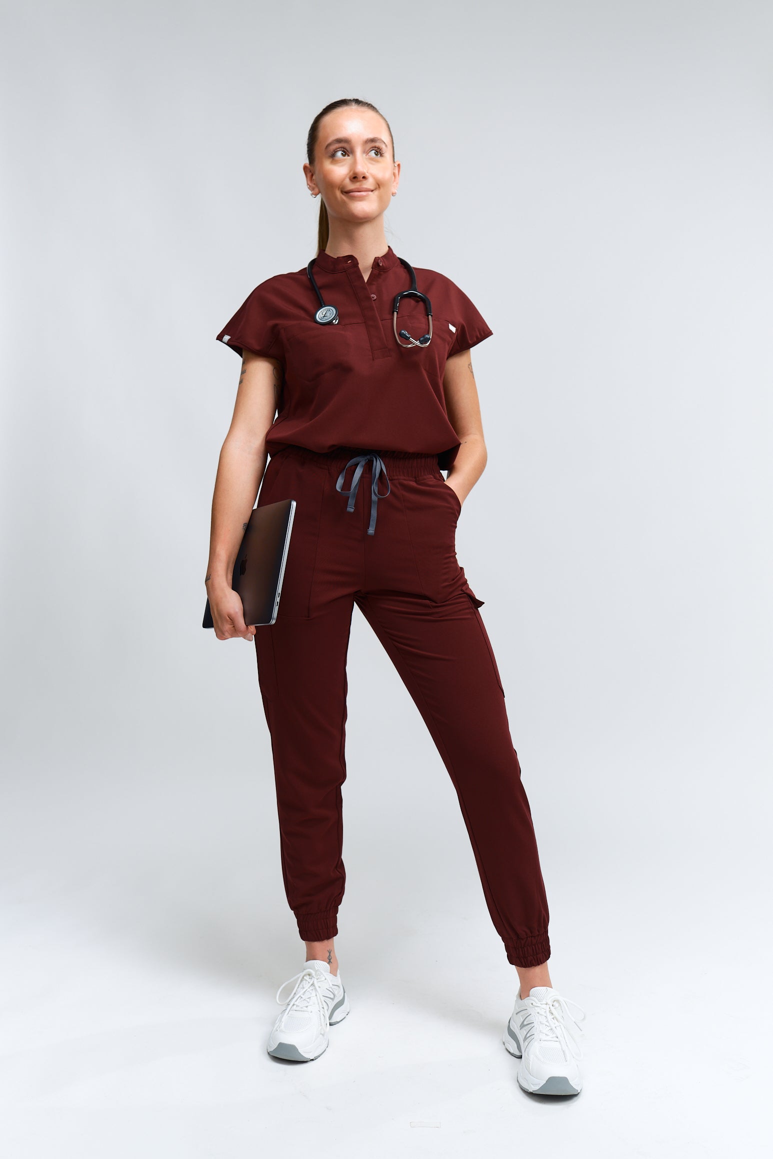 Pantalon de gommage Lydia Jogger - Bourgogne