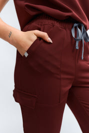 Pantalon de gommage Lydia Jogger - Bourgogne