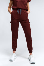 Pantalon de gommage Lydia Jogger - Bourgogne
