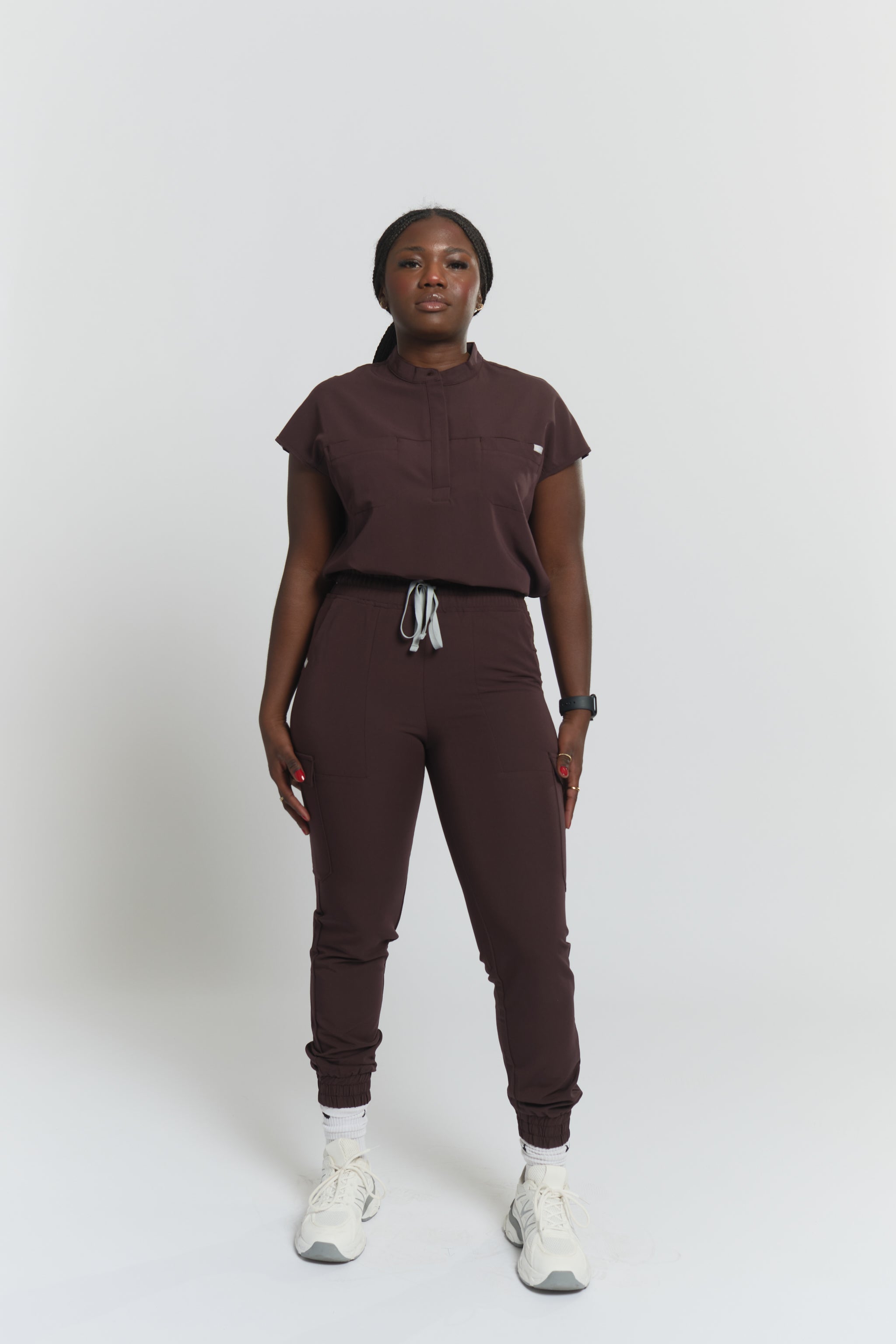 Pantalon d'uniforme médical jogger Lydia - Espresso