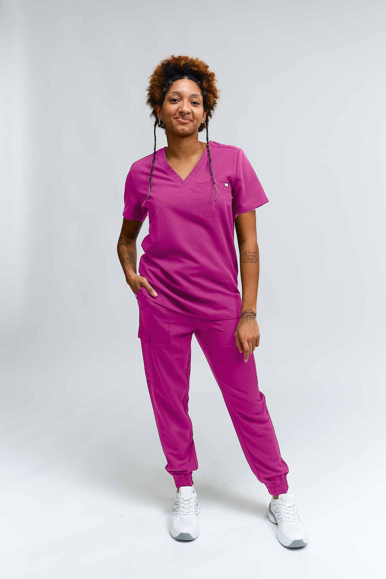 Pantalon de travail Lydia Jogger - Fuchsia
