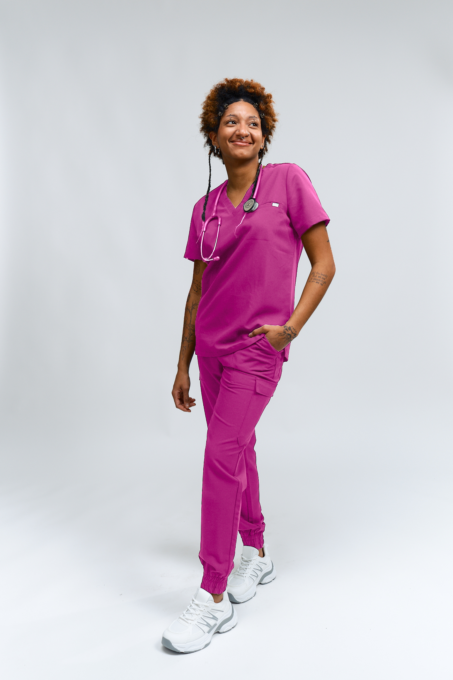 Pantalon de travail Lydia Jogger - Fuchsia
