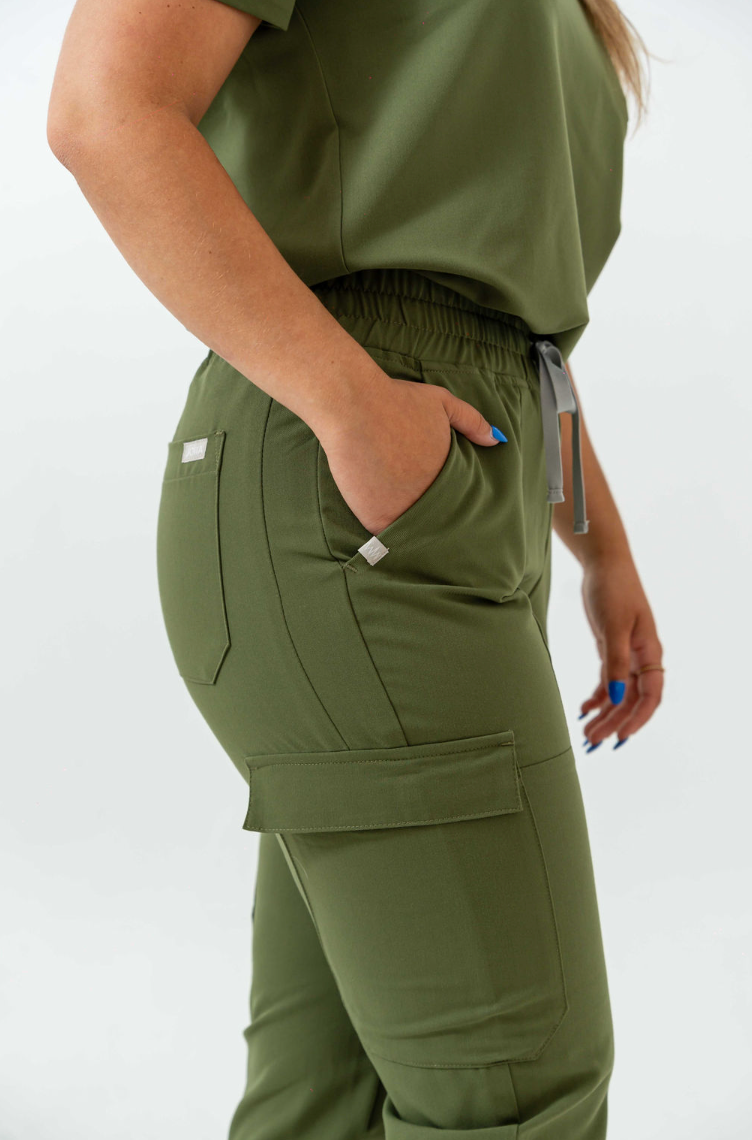 Pantalon de gommage Lydia Jogger - Vert mousse