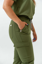 Pantalon de gommage Lydia Jogger - Vert mousse