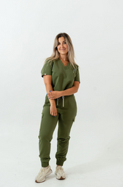 Pantalon de gommage Lydia Jogger - Vert mousse