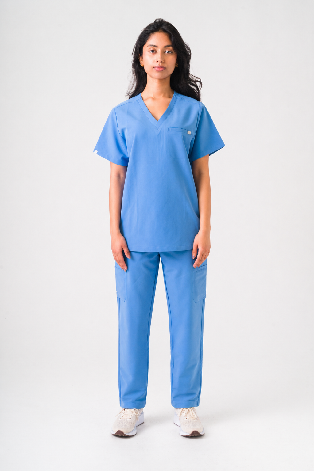 Olivia Scrub Top - Ceil Blue