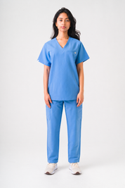 Olivia Scrub Top - Ceil Blue